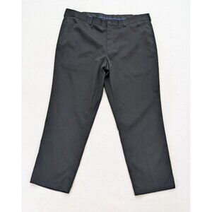 Slazenger Men's Pants Size 40X30 Black Golf Trousers Flat Front Straight Leg